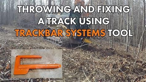 how to get a skid steer track back on|skid loader track removal tool.